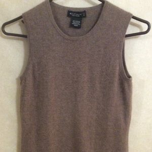 Lord and Taylor cashmere shell in Brown/beige.